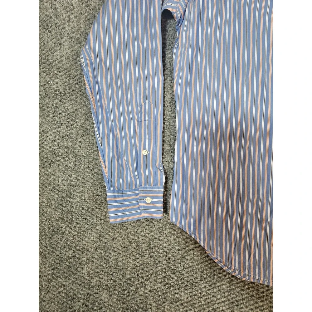 Polo Ralph Lauren Shirt Mens Large Long‎ Sleeve Button Adult Classic Fit Orange
